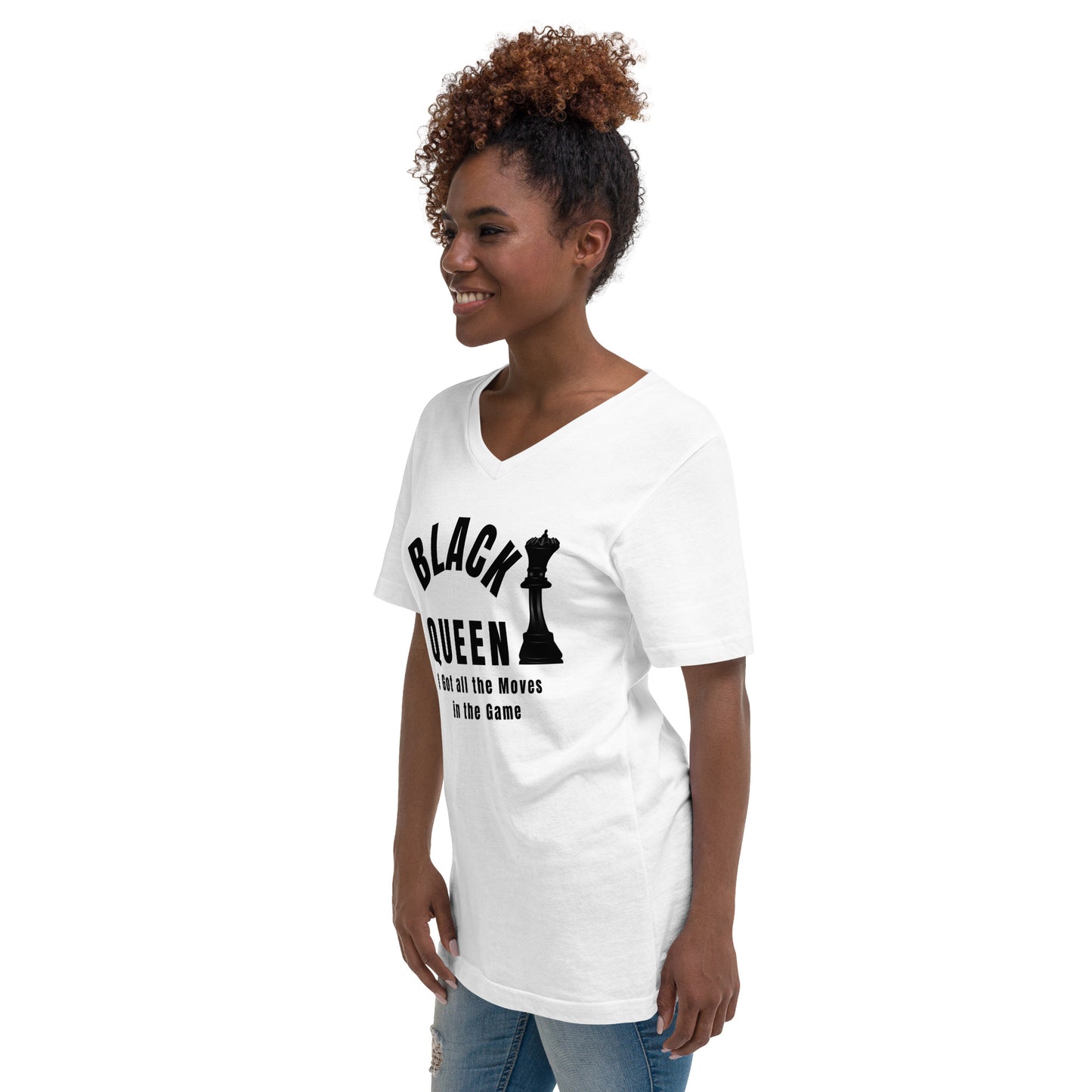 Black Queen Unisex Short Sleeve V-Neck T-Shirt