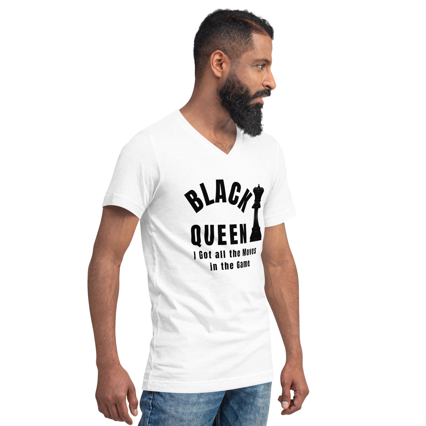 Black King finally  Unisex Short Sleeve V-Neck T-Shirt