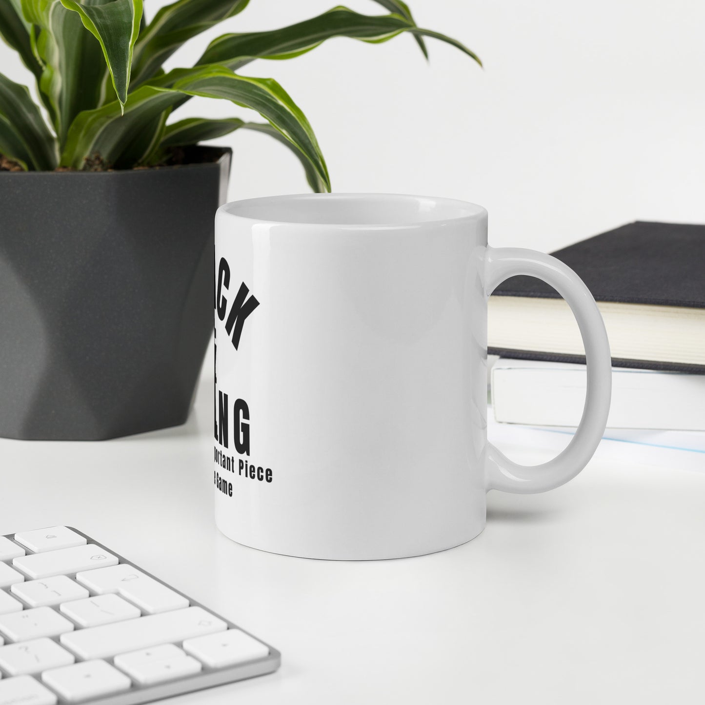 Black King White glossy mug