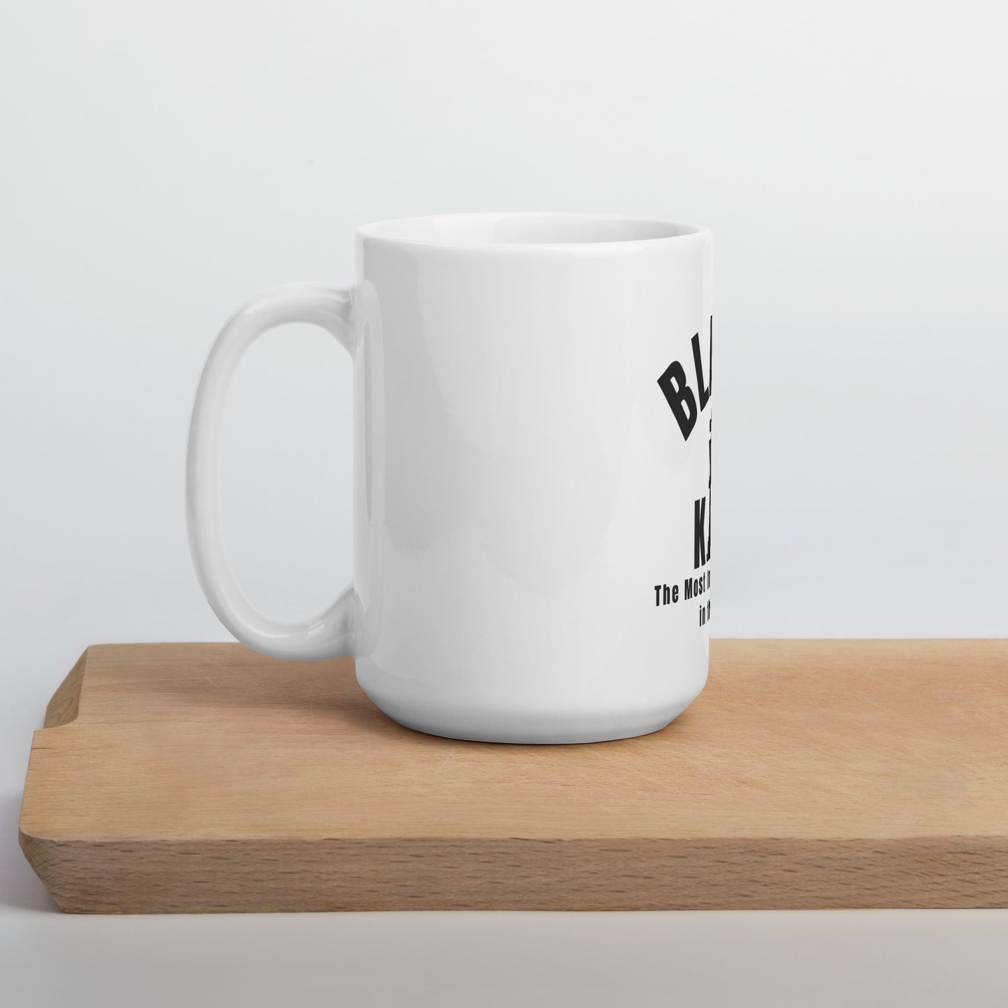 Black King White glossy mug