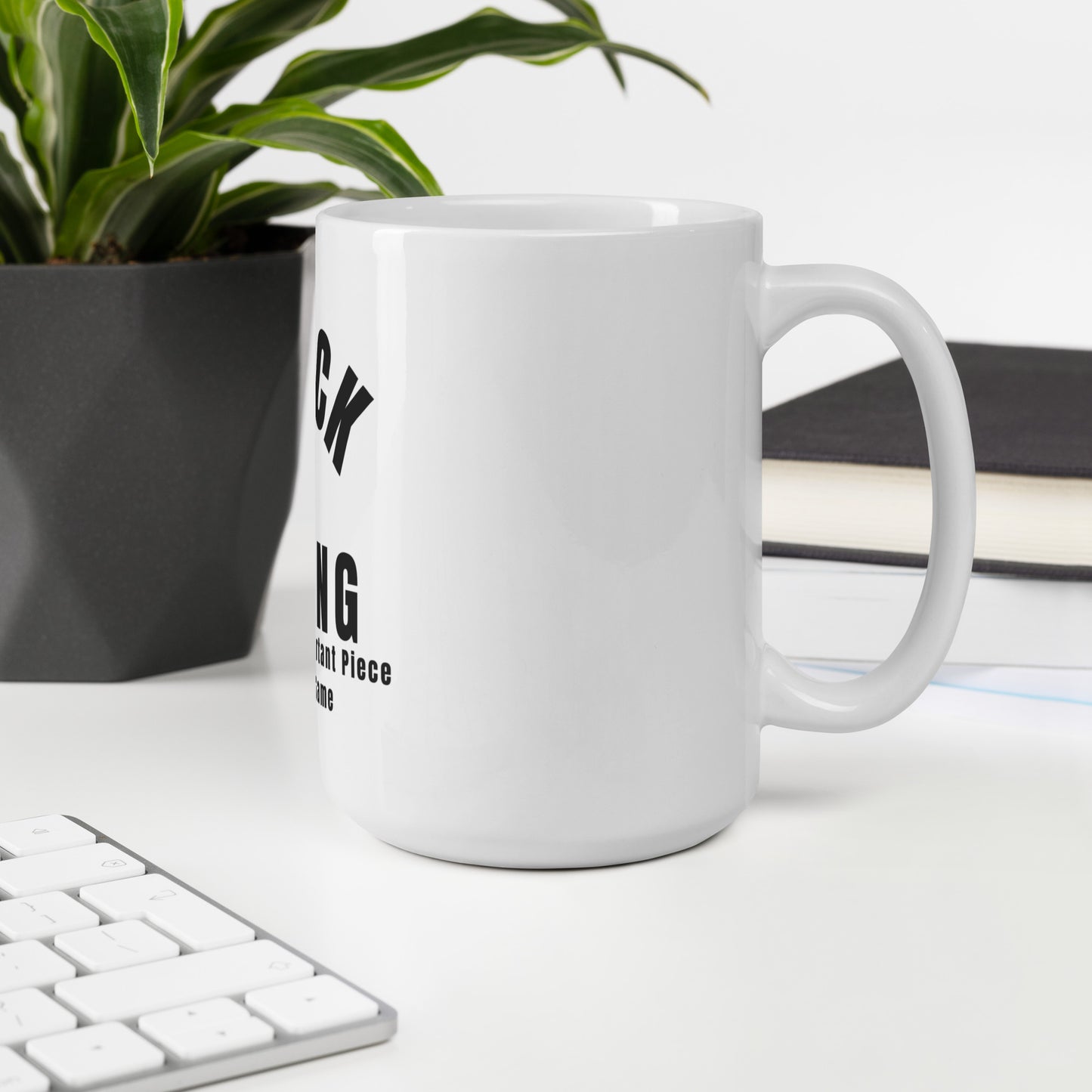 Black King White glossy mug