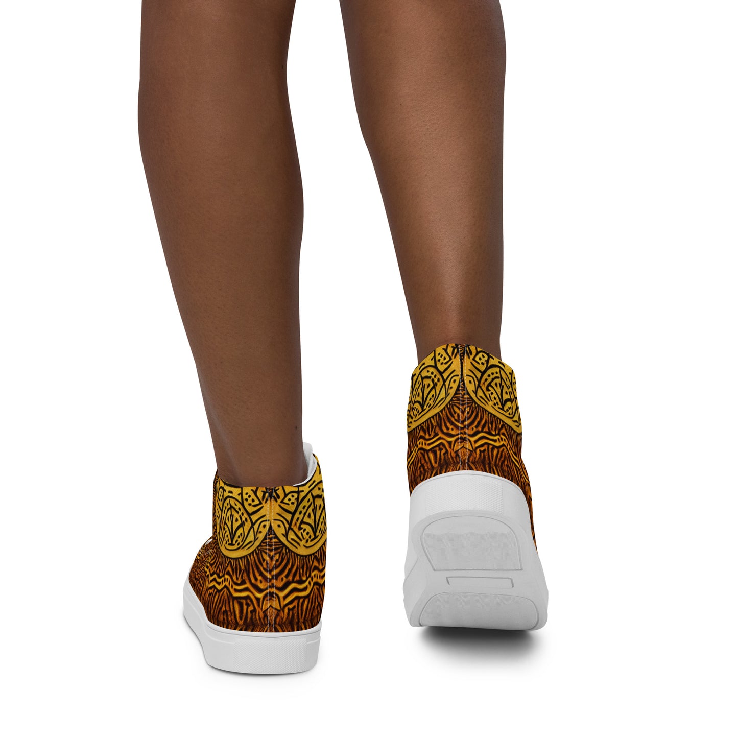 Unique all-over African Print Design Women’s high top canvas shoes - From BossMelanin Store