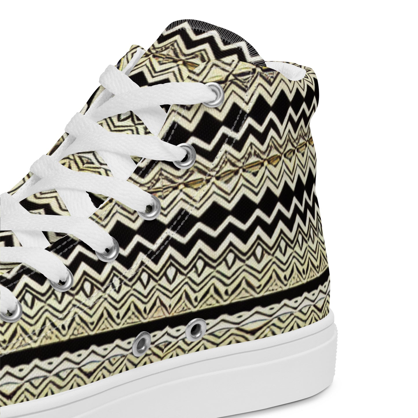 African Pattern Design Women’s high top canvas shoes