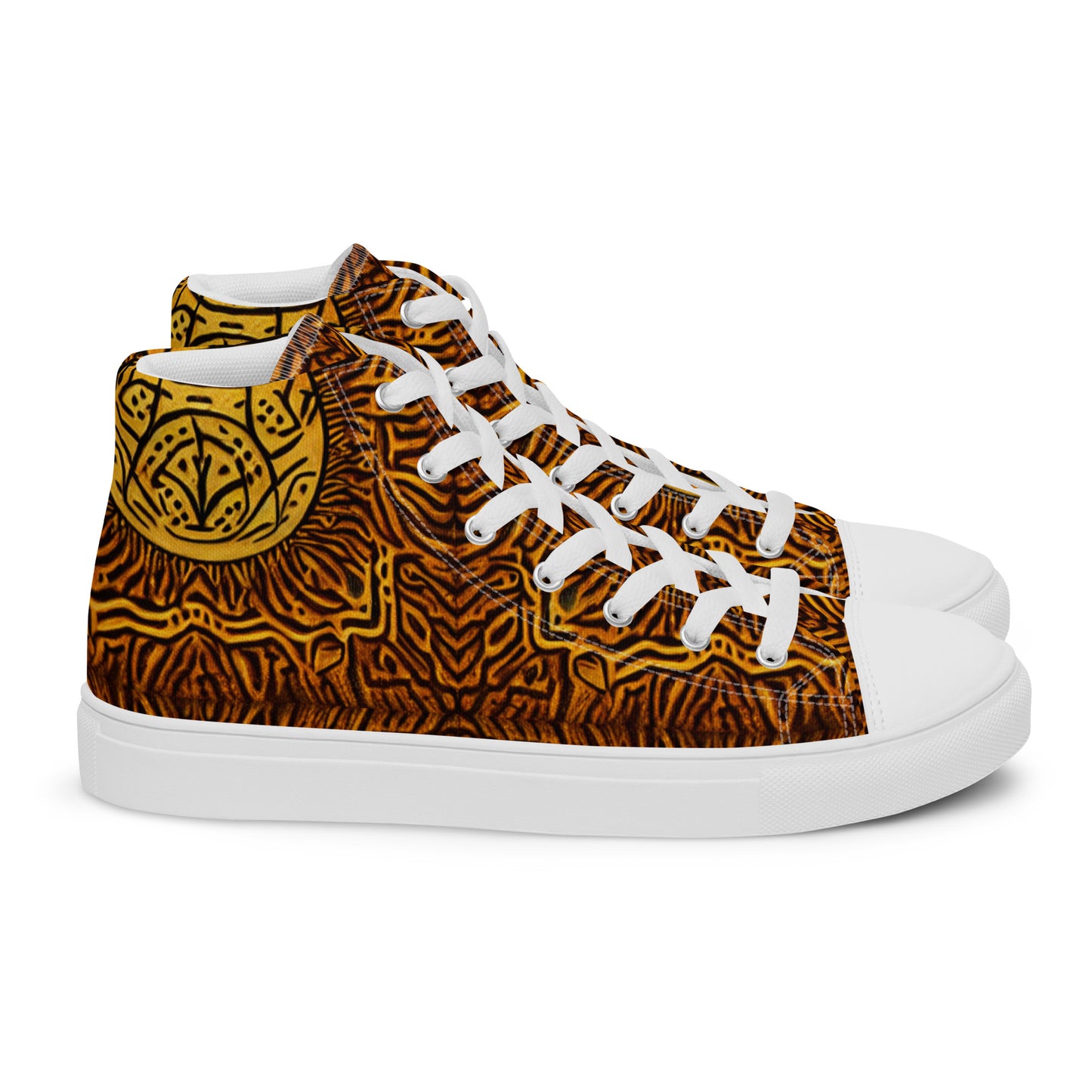 Unique all-over African Print Design Women’s high top canvas shoes - From BossMelanin Store