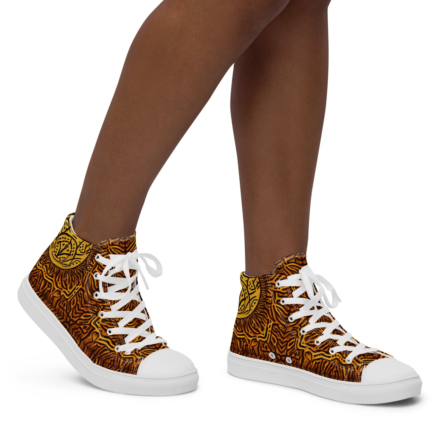 Unique all-over African Print Design Women’s high top canvas shoes - From BossMelanin Store