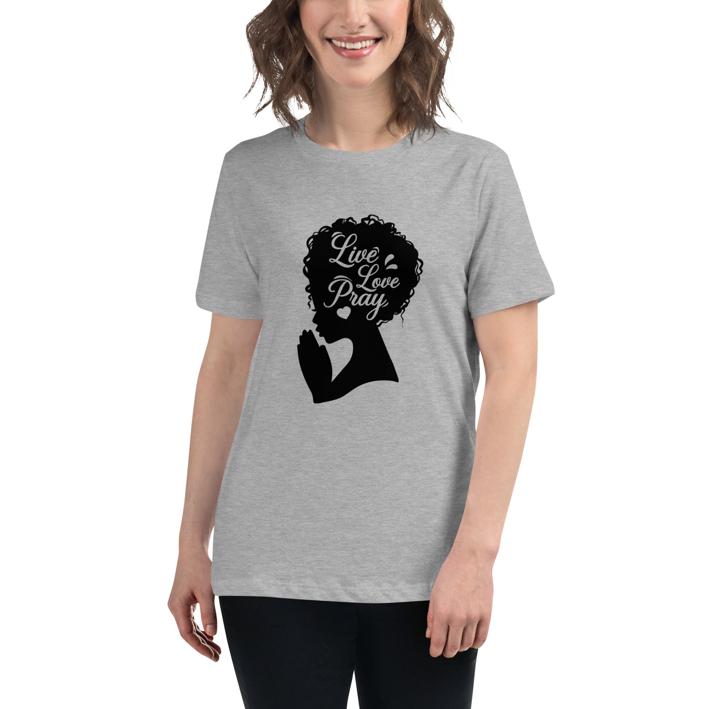 Black womans silhouette Women's Relaxed T-Shirt