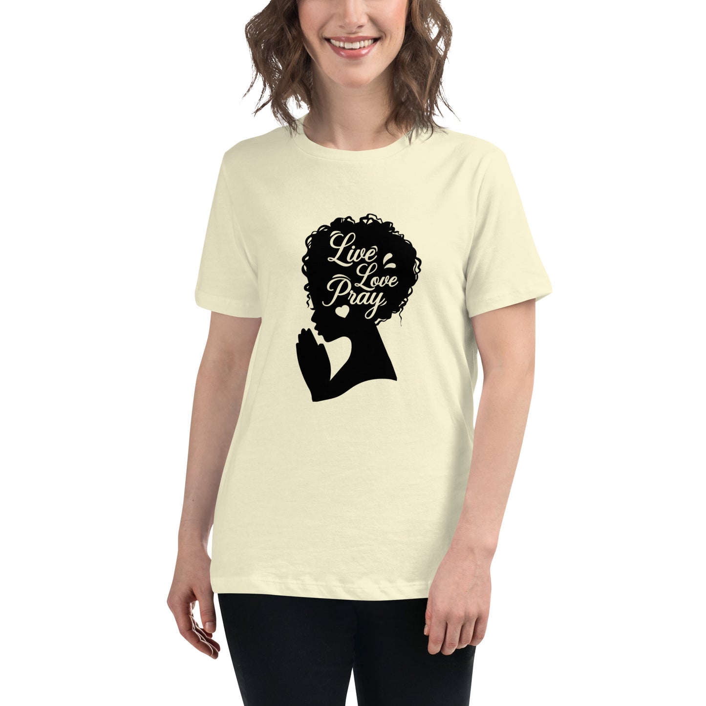 Black womans silhouette Women's Relaxed T-Shirt