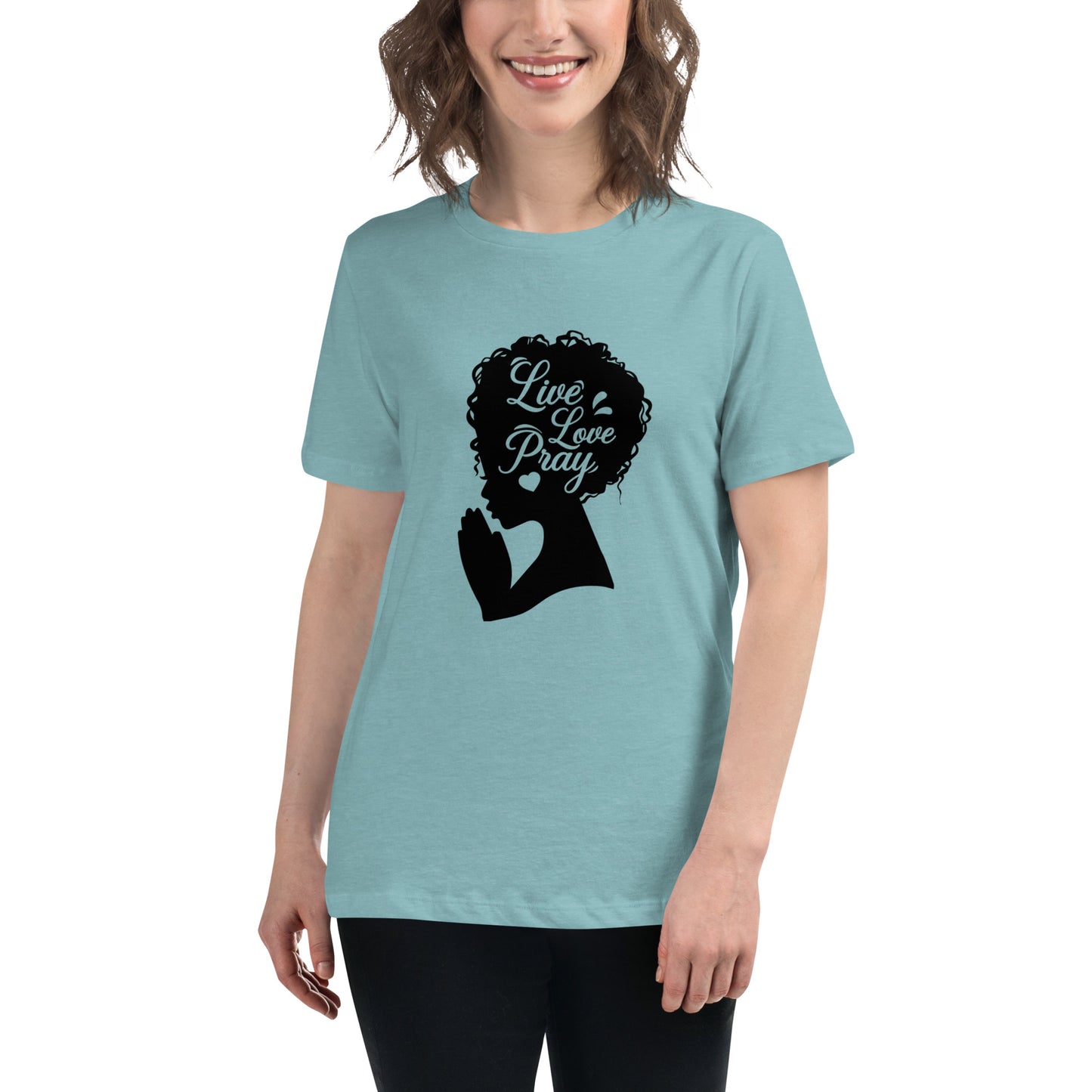 Black womans silhouette Women's Relaxed T-Shirt