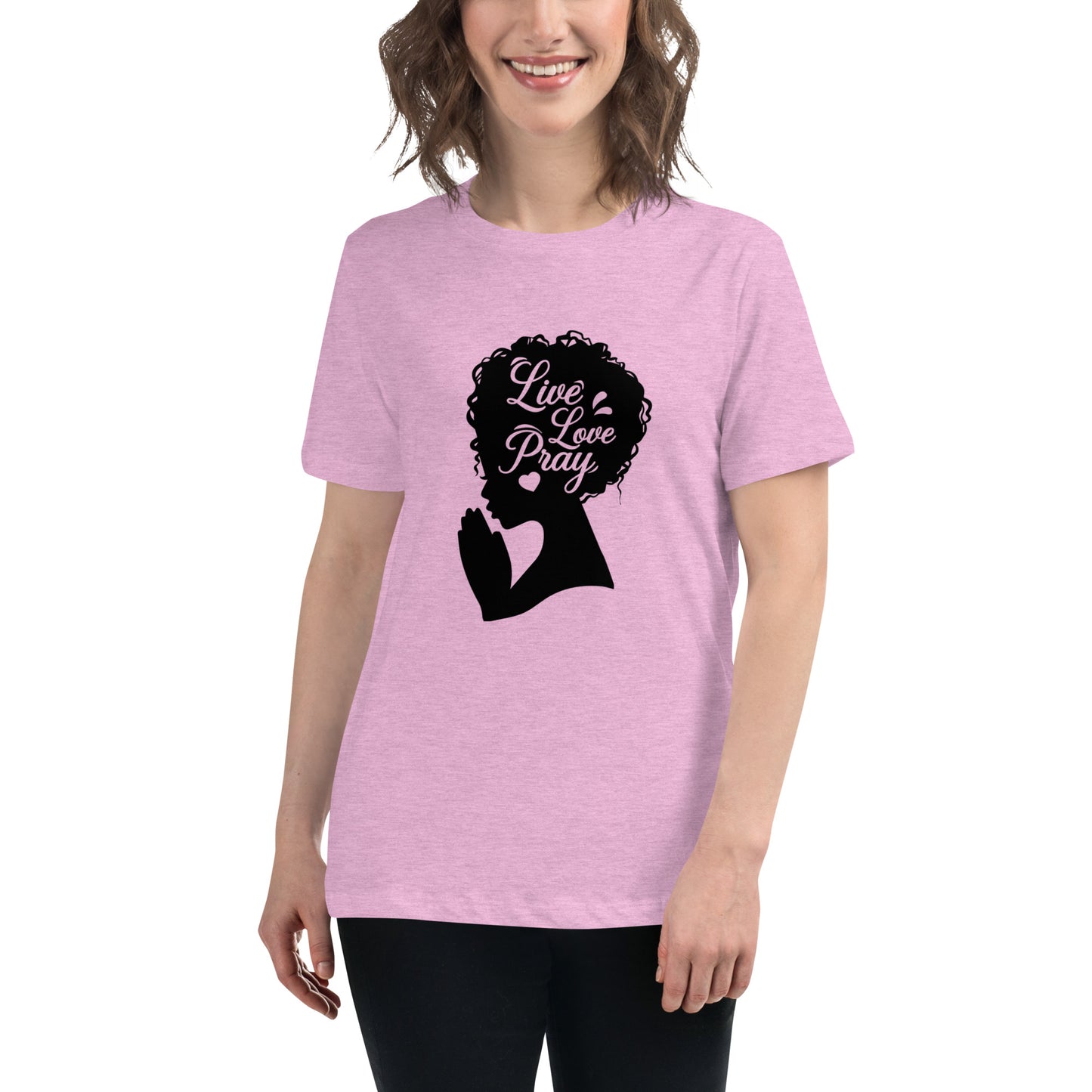 Black womans silhouette Women's Relaxed T-Shirt