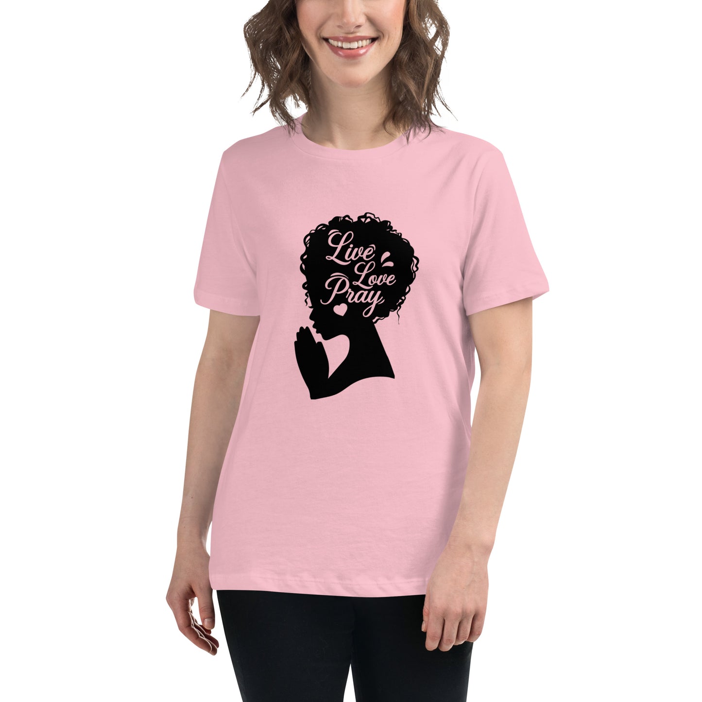 Black womans silhouette Women's Relaxed T-Shirt