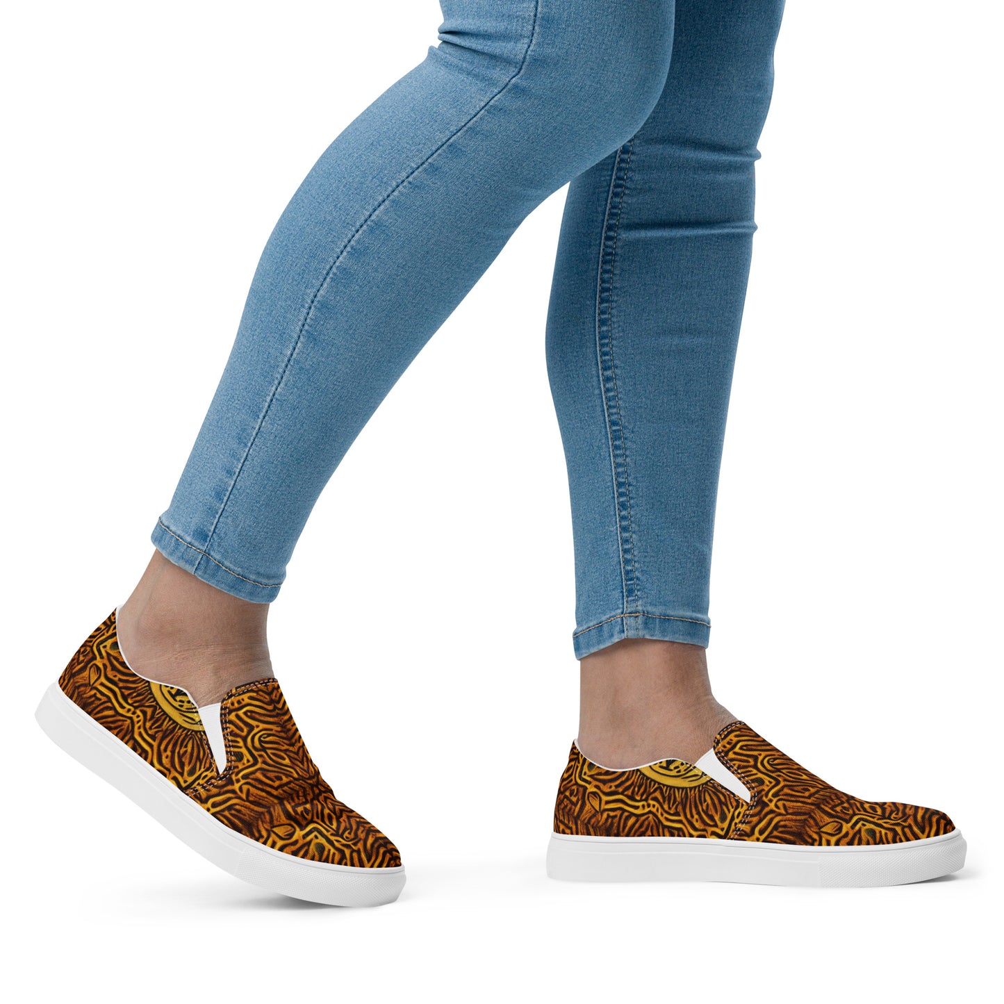 All-over African Style Print - Women’s slip-on canvas shoes - From Boss Melanin Store